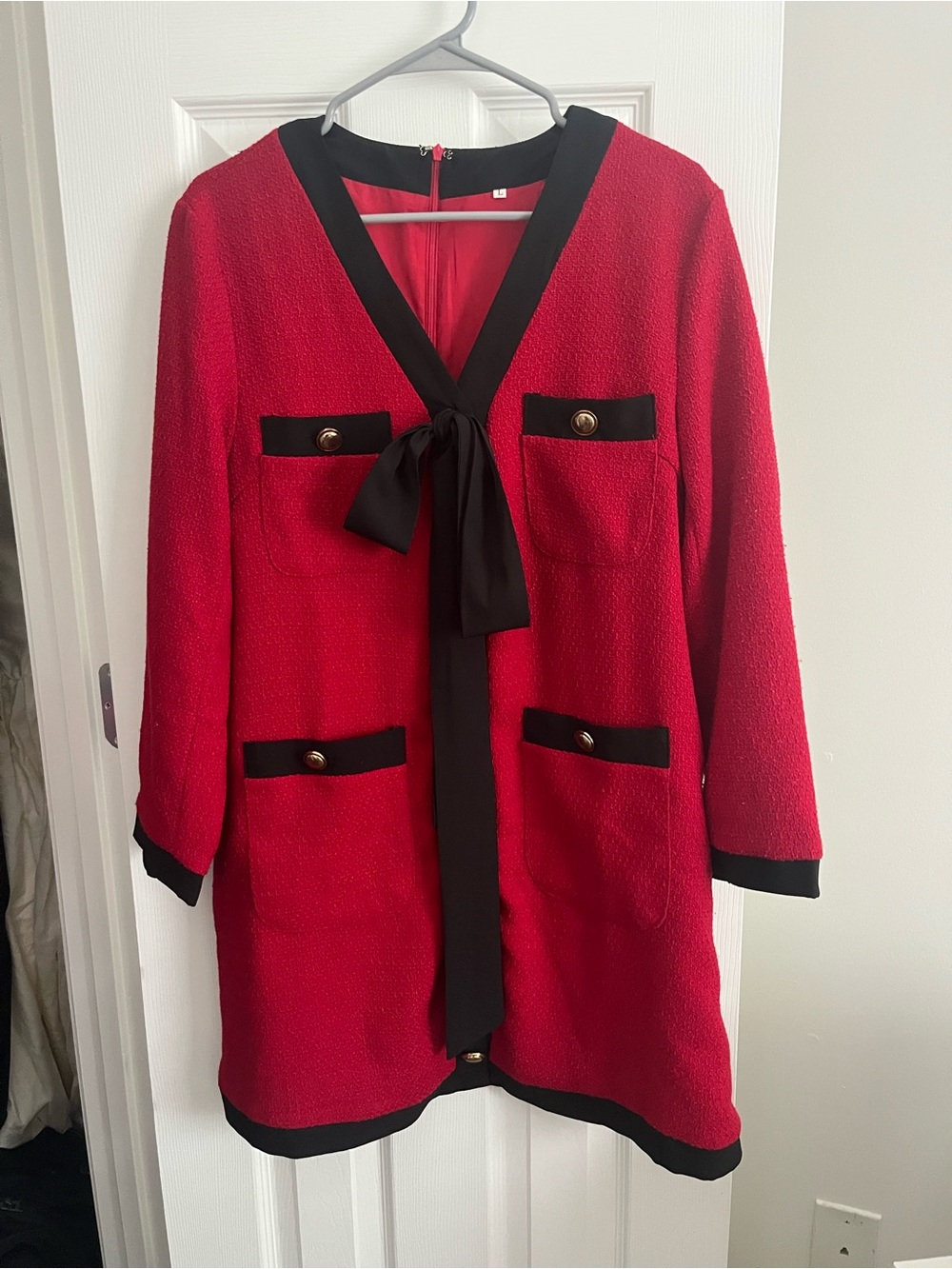Red and Black Mini Dress